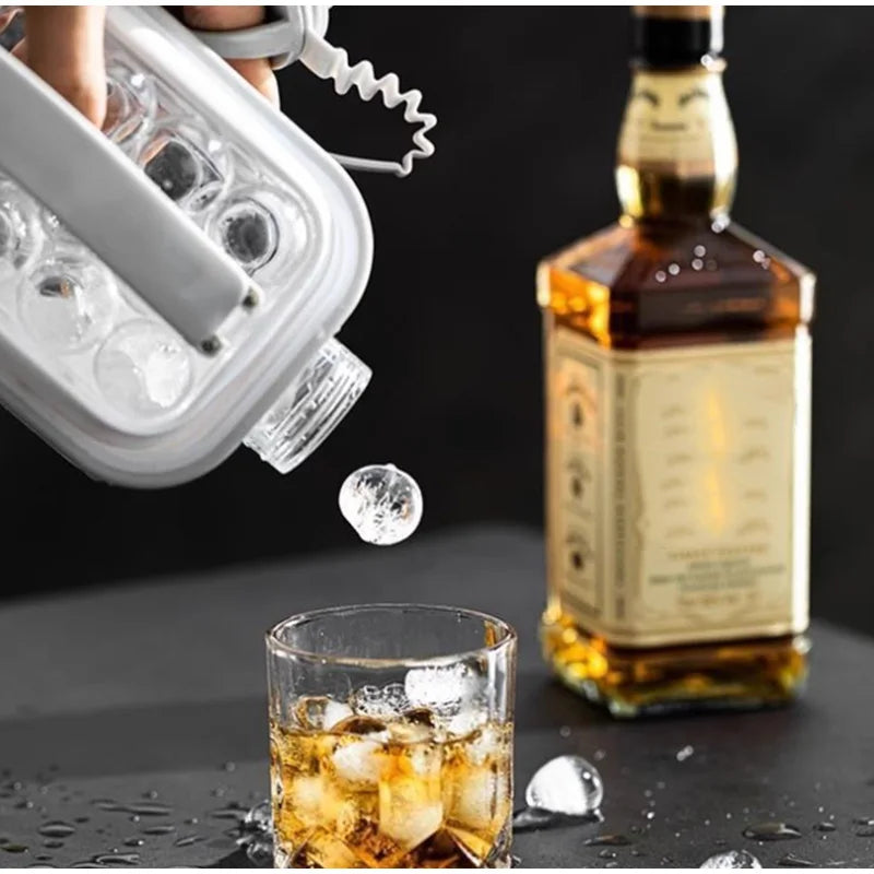 2-in-1 Silicone Ice Maker Bottle – Folding Ice Cube Mold & Kettle