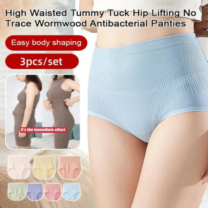 3PCS/set Universal Underwear Woman High Waist Women's Panties Comfort Cotton Brief Breathable Panty Underpants for Ladies