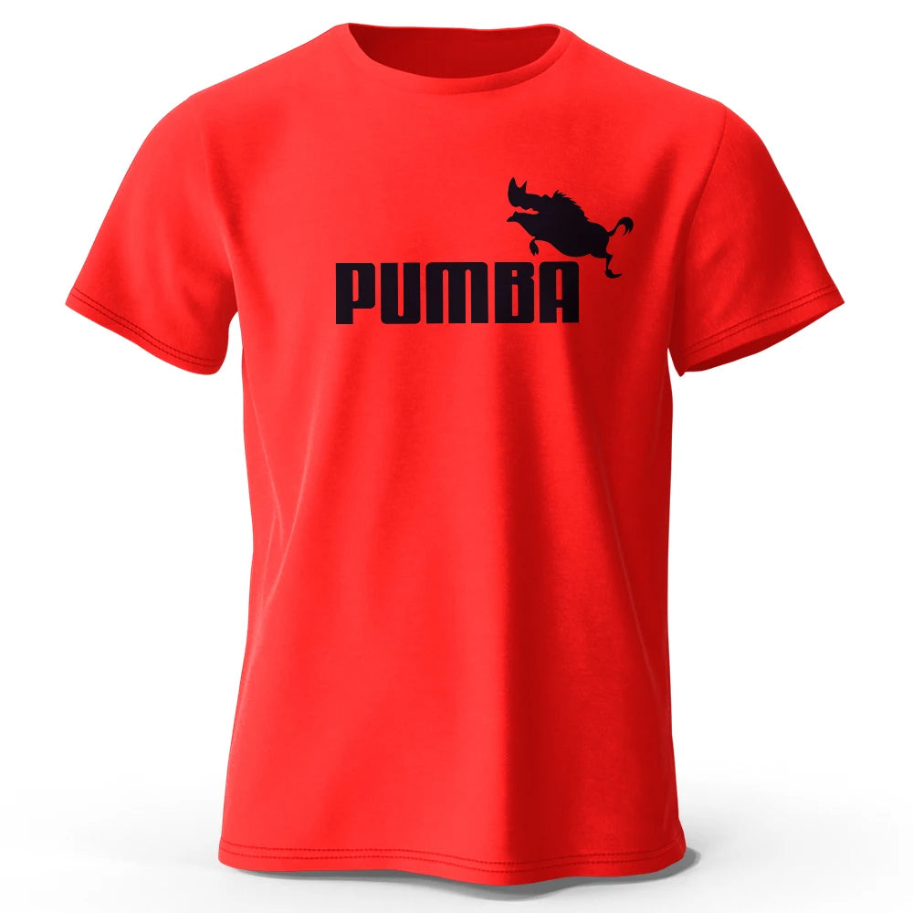 Men's Graphic T-Shirt - Pumba Print Cotton Tee | Breathable Short Sleeve Summer Top