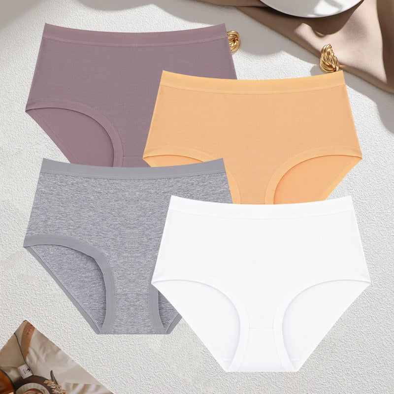 Cotton Seamless Panties - High Waist Briefs With Elastic Waistband | Breathable Women Underwear