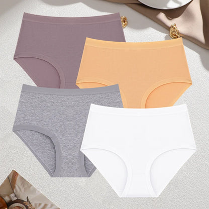 Cotton Seamless Panties - High Waist Briefs With Elastic Waistband | Breathable Women Underwear