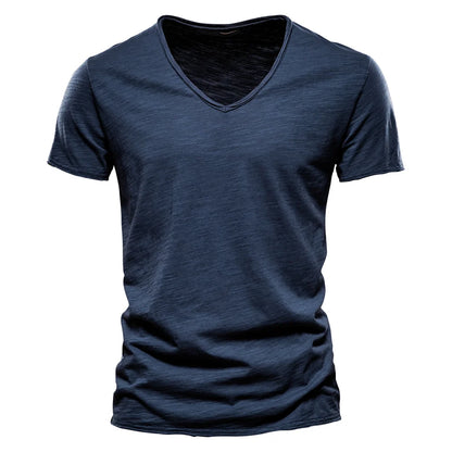 Quality 100% Cotton Men T-shirt Fashion Cut Design Slim Fit Soild Men's t-shirt Tops Tees Brasil Short Sleeve T Shirt For Men