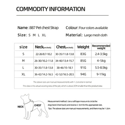 Breathable Reflective Dog Harness for Small Medium Dogs Cats Patterned Comfortable Adjustable Pet Vest with Leash