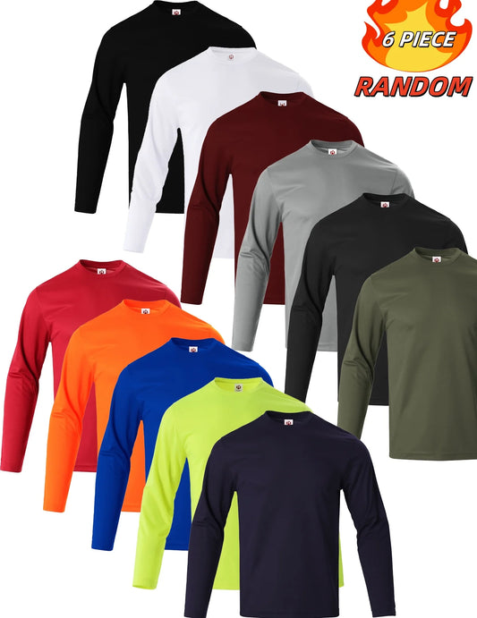 Men's Quick Drying T-Shirt - Long Sleeve Moisture Wicking Polyester Top
