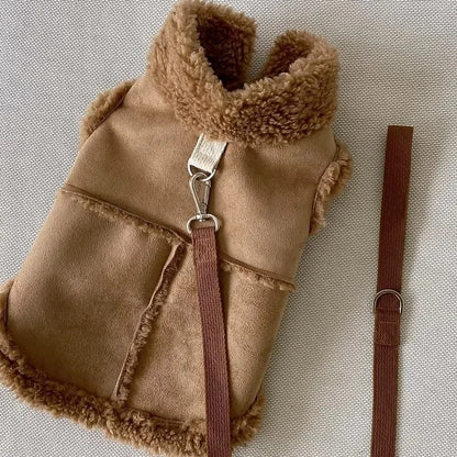 Dog Cute Vest Clothes Jacket Accessories Small Dog Luxury Autumn  Winter Medium Dress Soft Pet Clothing Designer Coat Home