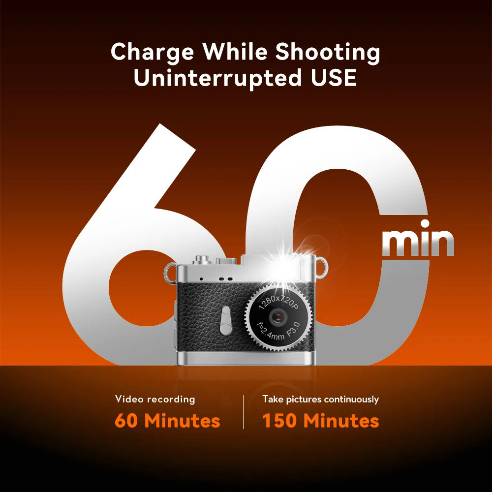 Mini Keychain Camera - 1080P Portable Mini Camcorder With Display & Loop Recording