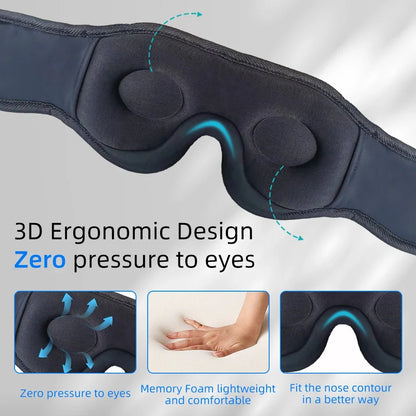 Sleeping Headphones Bluetooth Eye Mask 3D Adjustable Blindfold Bluetooth Sleep Mask Wireless Headset for Women Men Sleep Better