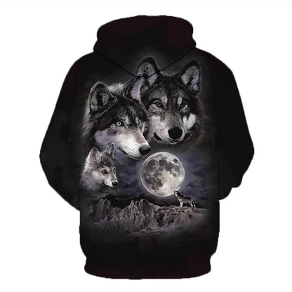 3D Wolf Hoodies Men Hooded Animal Printed Hoodie Sweatshirts Tracksuits Man/women Jackets Funny Hoody DropShipping