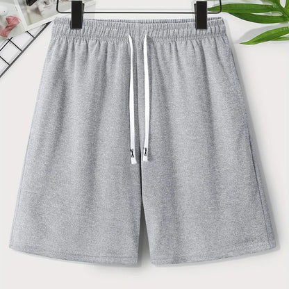 Men's Solid Color Fashionable Shorts, Suitable for Summer Wear, Y2K Sports Street Style Clothing