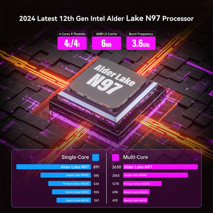 ACEMAGIC Ultra Thin Laptop - Intel N97 Portable Office Laptop with 16GB DDR4 RAM & 512GB SSD