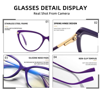Luxury Cat Eye Glasses – Versatile Reading Glasses Women with Anti Blue Light Lenses