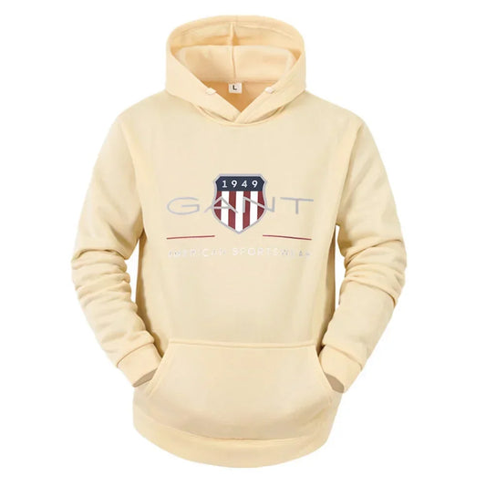 Men's Printed Hoodie - Warm Fleece Pullover Casual Sweatshirt Street Style - ZOOMNSTORE