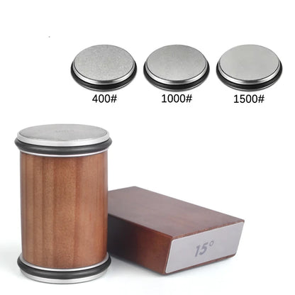 Rolling Knife Sharpener Kit – Diamond Stone with 15°/20° Angles & Magnetic Holder