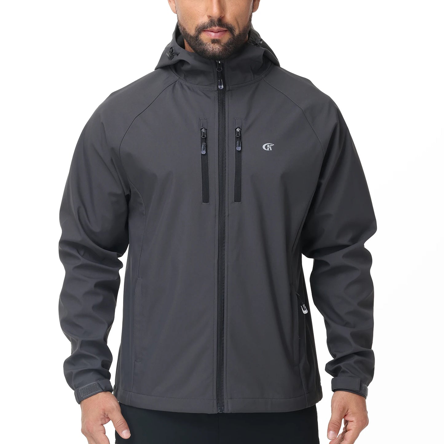 Men's Outdoor Waterproof Windbreak Jacket Lightweight Coat for Camping Hiking Cycling Fishing with Inner Pocket