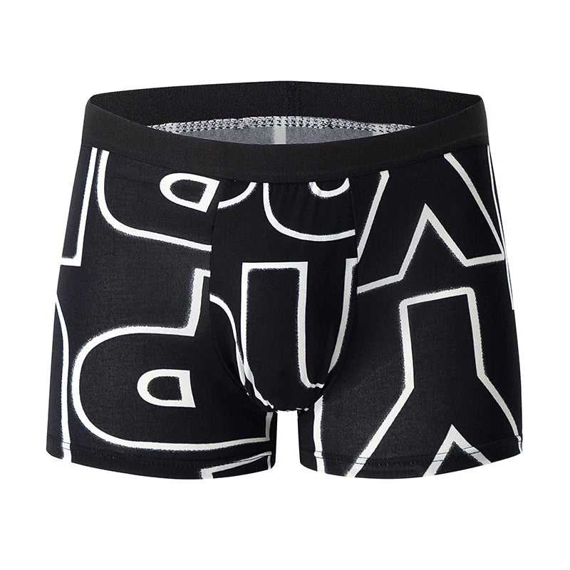 Mens 10-Piece Fashion Underwear Set - Comfortable Large Size Printed Boyshorts