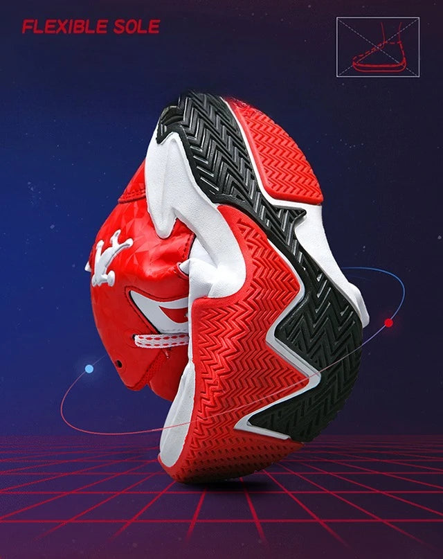 Children Basketball Shoes for Boys Girls Kids Teenagers Breathable Non-slip Lace Up Indoor Outdoor Training Sneakers Tennis Shoe