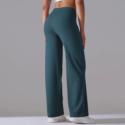 Yoga Straight Leg Sweatpant Straight Leg Women's Loose Tracksuit Pants Wide Leg Outdoor Gym Runing Casual Tracksuit Pants