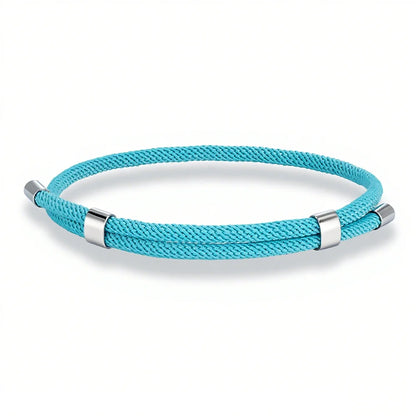 MKENDN Simple Style Men Women Bracelet 3mm Durable Marine Rope With Polished Steel Closure Jewelry Summer Beach Gifts