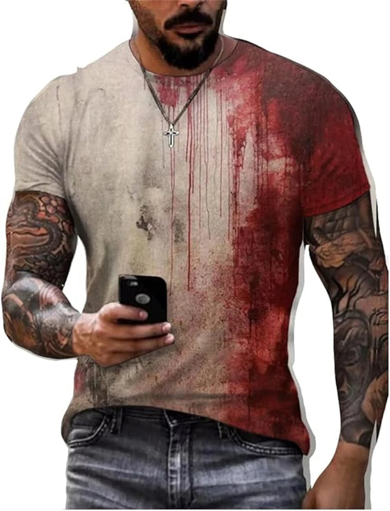 3D Printed Horror T-Shirt - Casual Short Sleeve Tee for Men and Women - ZOOMNSTORE