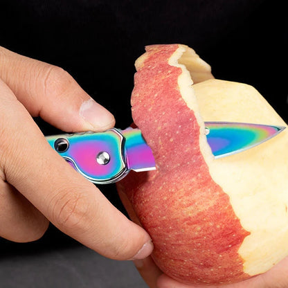Folding Stainless Steel Fruit Knife - Non-Slip Outdoor Pocket Knife