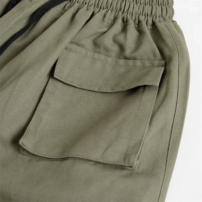 High Quality 2025 Cotton High Street Cargo Pants for Women Men with Ribbon High Waist Wide Leg Hip-hop Cool Dances Pants Ladies