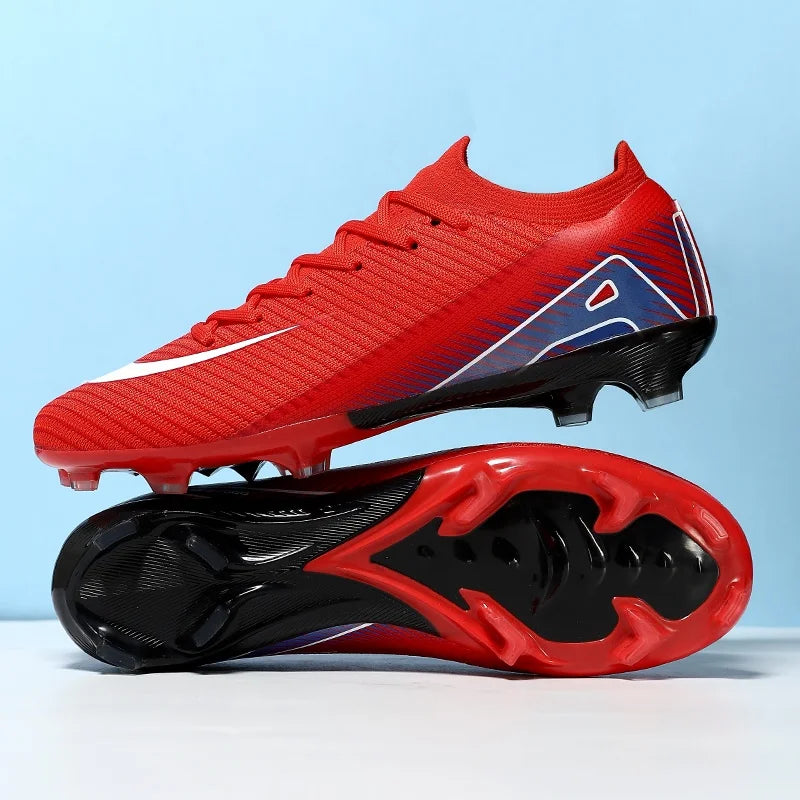 Men Football Boots - Outdoor Soccer Cleats with Long Spikes | Breathable Training Shoes