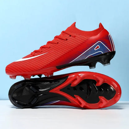 Men Football Boots - Outdoor Soccer Cleats with Long Spikes | Breathable Training Shoes