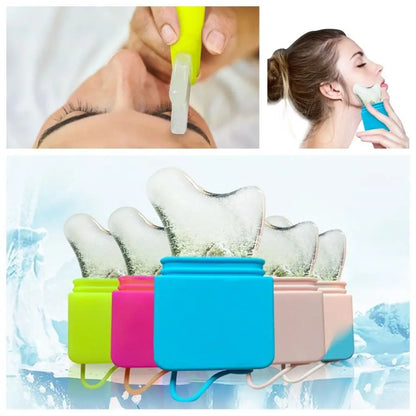 Silicone Facial Ice Roller Massager Reusable Ice Mold for Face Beauty Skin Care Tool Reduce Puffiness Dark Circles Contouring