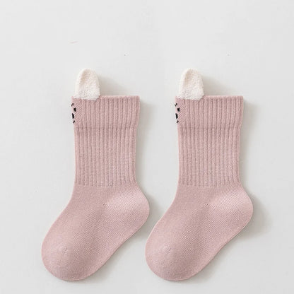 Cute Kids Socks For Girls Boys Soft Cotton Baby Toddler Boy Girl Sock Cartoon Children's Short Socks Autumn Winter 0-8Years New