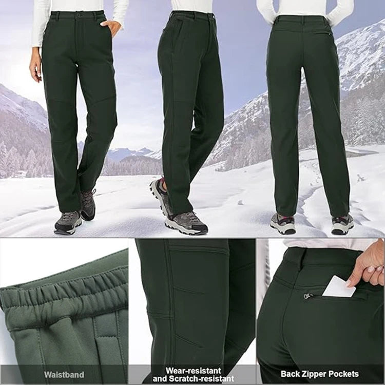 Windproof Thermal Pants for Women, Soft Trousers for Hiking, Camping, Outdoor Sports, Mountain Climbing, Travel, Winter