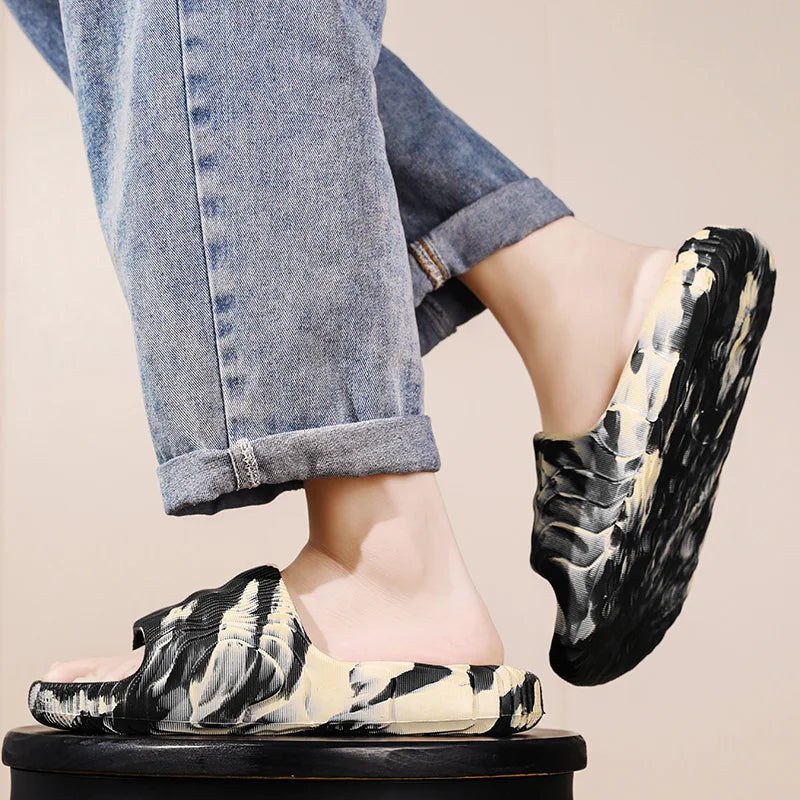Boys Fashion Casual Sports platform Sandals 2024 Outdoor Non-slip Beach Slippers Men's Flip-flops Bathroom Sandals