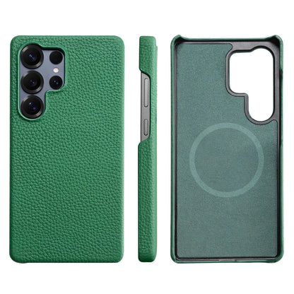 Magsafe Case Samsung - Genuine Cowhide Leather Magnetic Phone Protector for Galaxy S24 Ultra