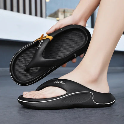 Men Platform Flip Flops Summer Thick Soft Sole EVA Slippers Outdoor Beach Sandals Anti-Slip Cloud Cushion Bathroom Slides Shoes