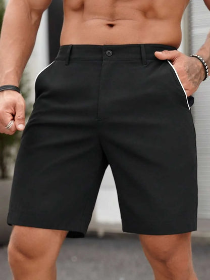 Summer Men's Lightweight Stretch Casual Golf Shorts Comfortable Knee Pants for Hiking Business Streetwear