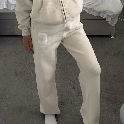 Jacket Tracksuit Two‑piece Set Knit Jacket Clothes Hooded Knit Woman Tracksuit Hooded Knit Coat Pants Trousers Women Clothes