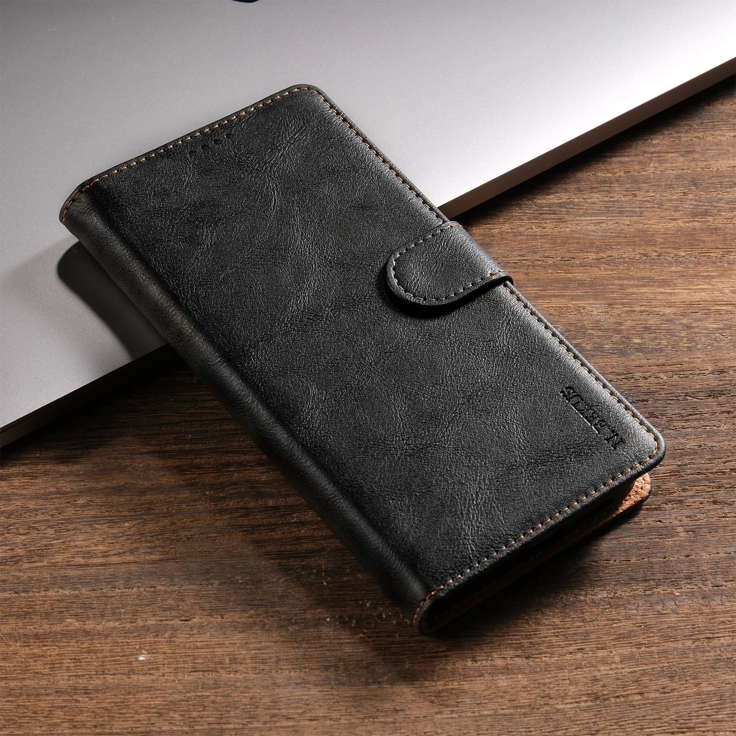 Business Leather Phone Case For Samsung Galaxy S26 S25 S24 S23 Ultra S22 S21 FE S20 S10 Plus Note20 Flip Card Wallet Cover Etui