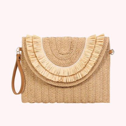 Handmade Raffia Straw Bags - Summer Womens Clutch and Crossbody Purse