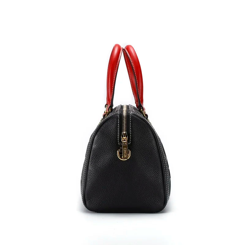 Women's Leather Handbag - Large Capacity Soft Genuine Leather Shoulder Bag For Daily Commute