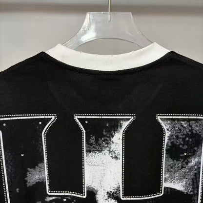 26SS Y2K High Quality American Retro Trendy Fashion Tops LIFE HUSTLERS 100% cotton large size loose Men's Women's T-Shirt