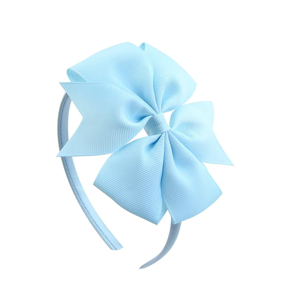 Handmade Hair Bows for Baby Girls - Cute Solid Headbands in 20 Colors