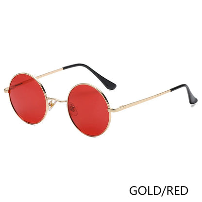 Polarized Round Sunglasses - Retro Metal Frame UV400 Protection Glasses for Driving & Fishing