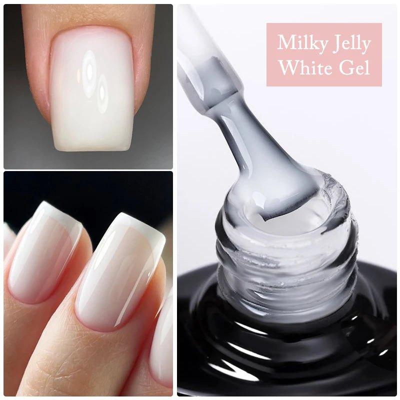 Nude Crystal Rubber Base Gel - 7ml Semi-Permanent Soak Off UV LED Nail Varnish