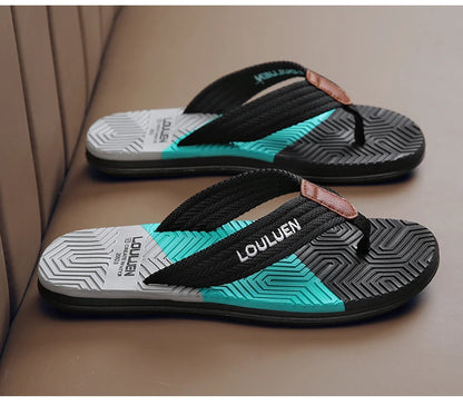 Fashion Men Light Flip Flops Slides Summer Anti-skid Man Slippers Outdoor Beach Male Sandals Household Slides for Men