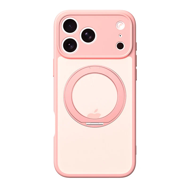 360 Rotating Magnetic Stand Case for iPhone 17 15 14 13 16 Pro Max Air for Magsafe Stress Relief Ring Holder Full Lens Cover
