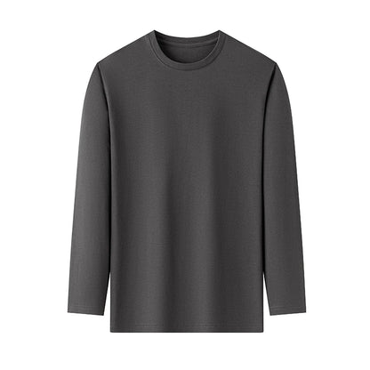 Men's Cotton T-Shirt - Long Sleeve Tee | Breathable Solid Color Shirt, Casual Summer Top