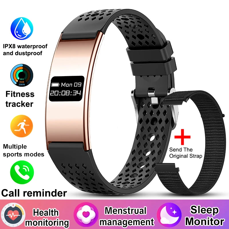 New Men Sports Smart Bracelet Heart Rate Fitness Tracker IPX8 Waterproof Smart Band Pedometer Call Reminder Smartwatches Women