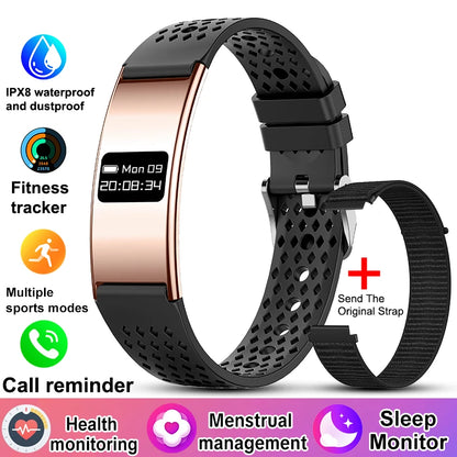 New Men Sports Smart Bracelet Heart Rate Fitness Tracker IPX8 Waterproof Smart Band Pedometer Call Reminder Smartwatches Women