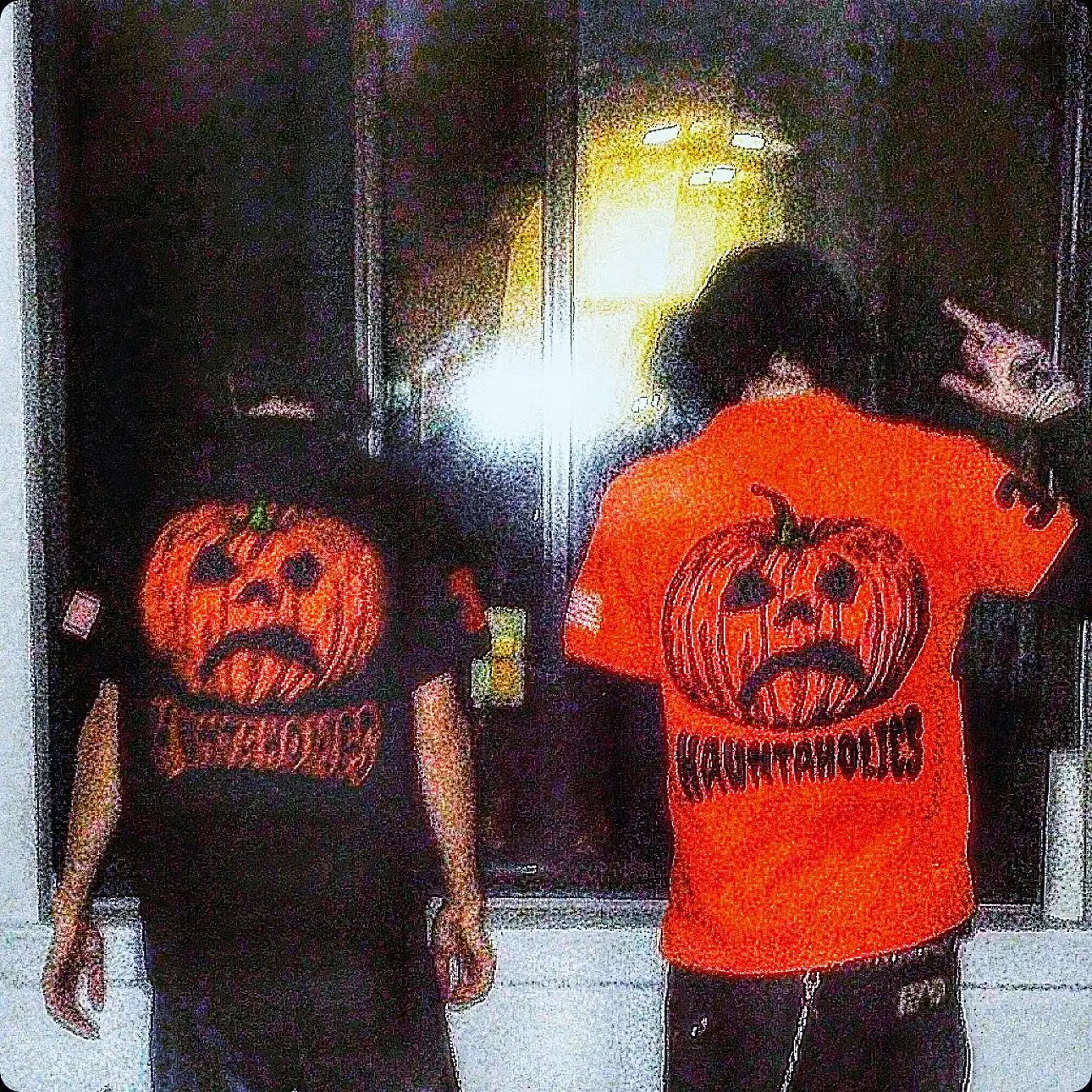 Y2K Haunted Polo Shirt - Halloween Devil Pumpkin Embroidery Gothic Streetwear - ZOOMNSTORE