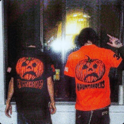 Y2K Haunted Polo Shirt - Halloween Devil Pumpkin Embroidery Gothic Streetwear - ZOOMNSTORE