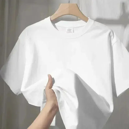 Elegant Women Loose T Shirts Gradient Metallic Heart Print White Casual Graphic Tees Soft Comfort Trendy Daily Fashion Tops